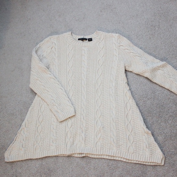 Cream A Line Cable Knit Sweater - Picture 3 of 4